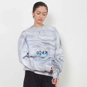 KkCo Drip Crewneck Sweatshirt in Marble SZ S NWT